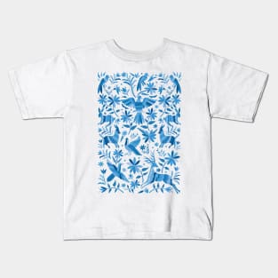 Mexican Otomí Design in Light Blue Kids T-Shirt